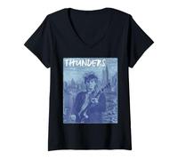 Women's Johnny New York Thunders V-Neck T-Shirt