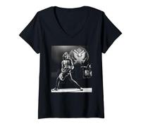 Women's Johnny Ramone The Ramones Live By David Corio V-Neck T-Shirt