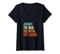 Womens Johnny The Man The Myth The Legend First Name Johnny V-Neck T-Shirt