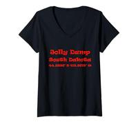 Womens Jolly Dump South Dakota Coordinates V-Neck T-Shirt