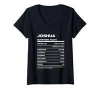 Women's Joshua Nutrition Facts Name V-Neck T-Shirt