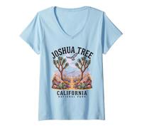 Women's Joshua Tree California National Park Desert Eagles V-Neck T-Shirt