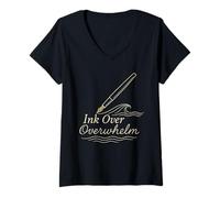 Womens Journaling 5AM Club Daily Writer Morning Routine Paper Tee V-Neck T-Shirt