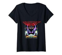Womens Journey Freedom World Tour Frontiers Alien Logo Vintage Band V-Neck T-Shirt