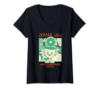 Womens Joyful 365 Love & Happiness Est 1977 (Retro Graphic) V-Neck T-Shirt