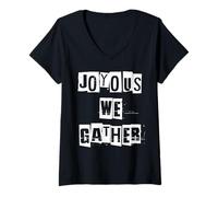 Women's Joyous We Gather V-Neck T-Shirt