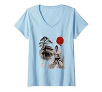 Women's Ju Jutsu Beginners/Japanese Ink Art/Calligraphy Design V-Neck T-Shirt