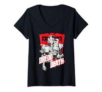 Womens Judge Dredd 2000 AD Dredd vs Death Red Shield V-Neck T-Shirt