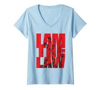 Womens Judge Dredd 2000 AD I Am The Law Lawgiver V-Neck T-Shirt