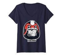 Women's Judge Dredd Classic Helmet 2000 AD Retro Comic V-Neck T-Shirt