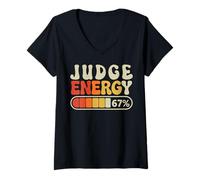 Womens Judge Energy 67 Percent Funny Job Title Humor V-Neck T-Shirt