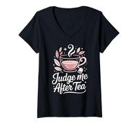 Women's Judge Me After Tea V-Neck T-Shirt
