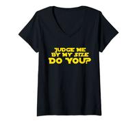 Womens Judge Me By My Size Do You shirt V-Neck T-Shirt