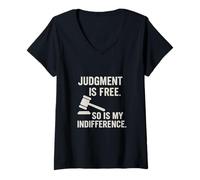 Womens Judgement is Free so My Indifference Sarcastic Attitude V-Neck T-Shirt