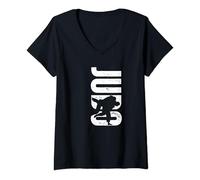 Womens Judo Coach Vintage Distressed Judo V-Neck T-Shirt