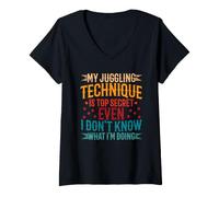 Women's Juggling Technique Top Secret - Even I Don't Know V-Neck T-Shirt