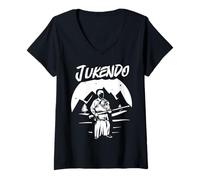 Women's Jukendo Martial Arts Bayonet Fighting Japan V-Neck T-Shirt