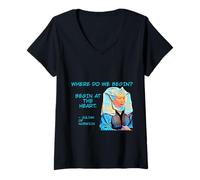 Women's Julian of Norwich - Where Do We Begin? V-Neck T-Shirt