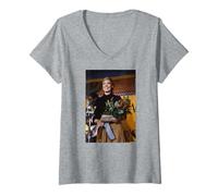 Womens Julie Andrews The Sound of Music 1989 by Michael Grecco V-Neck T-Shirt