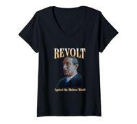 Womens Julius Evola Traditionalist Revolt Against The Modern World V-Neck T-Shirt