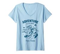 Women's Julius Monkey & Clancy Adventure is Up Here Mountains V-Neck T-Shirt