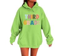 Women's Jumper Light Blue Stylish Hoodie and Sweatshirts for Back to School. Classic Crew Neck Design with Unique Patterns. Perfect for Spring and Festival Clothing Women, Light green, S