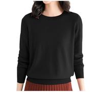 Womens Jumper, Women's Jumper Crewneck Cable Knit Long Sleeve Striped Crewneck Pullover Tunic Patchwork Tops Crew Neck Jumpers Womens Fleece Jumper Pullover Sweater Jumper