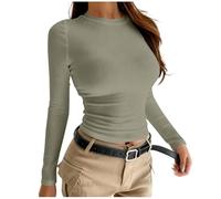 Women's Jumpers Fashion Stretchy Fabric Soft Womens Tops Sweaters Crew Neck Casual Ladies Sweatshirt Simple Fall Winter Form-Fitting Cashmere Blouse Long Sleeve Tops Women Solid Comfy Pullover