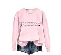 Women's Jumpers IT'S A DAY Sweatshirt Funny Mom Saying Sweatshirts Boy Mama Sweaters for Women Uk (Pink, M)