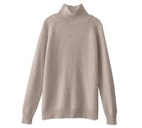 Women's Jumpers Merino Wool Cashmere Semi Turtle Neck Knitted Ladies Sweater Long Sleeve Solid Color Fashion Pullover Autumn and Winter Warm Slim Sweater Jumpers for Women UK Khaki