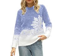 Women's Jumpers Sweater for Women for Mum Workout Running Hiking Womens Pullover Sweater Fall Crewneck Fashion Pullover Sweater Lightweight Knit Sweater Bargains of The Day Sale