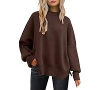 Womens Jumpers Sweater, Women's Jumper Crewneck Cable Knit Long Sleeve Striped Crewneck Pullover Tunic Patchwork Tops Crew Neck Jumper for Women Textured Knitwear Winter Pullover Top