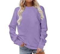 womens jumpers,Sweatshirts for Women UK Casual Crew Neck Long Sleeve Tunic Tops Elegant Plain Lightweight Klassisch Ladies Jumpers Plus Size Lose Pullover without Hood