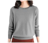 Women's Jumpers UK, Autumn Sweaters Women, Crew Neck Cable Knit Ribbed Sweater Long Sleeve Tops Casual Knitwear Knitted Cricket Jumper Womens Stretch
