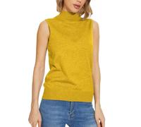 Womens Jumpers Women Sleeveless Mock Neck Tops for Women Sweater Knit Turtleneck Soft Basic Vest Tank Lightweight Funny Xmas Jumpers for Women UK Sales Valentine's Day Essentials Women's Sweater