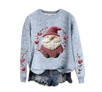 Womens Jumpers, Women's Festive 3D Knit Christmas Pattern Coarse Needle Wool Pullover Sweater Top