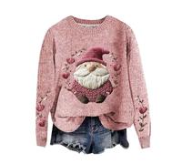 Womens Jumpers, Women's Festive 3D Knit Christmas Pattern Coarse Needle Wool Pullover Sweater Top