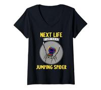 Womens Jumping Spiders Next Life i Want to be a Jumping Spider V-Neck T-Shirt