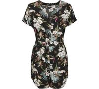 Urban Classics Women's Ladies Short Viscose Belt Jumpsuit, Black Tropical, M