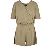 Urban Classics Modal Short Sleeve Romper Green 4XL Woman