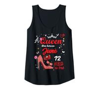 Womens June 12 Birthday This Queen was Born on June 12th Tank Top