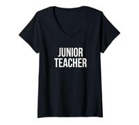 Women's Junior Teacher Appreciation Day and Week for Work Thank You V-Neck T-Shirt