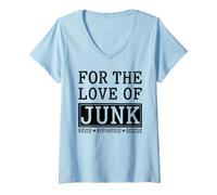 Women's Junk Reuse Repurpose Rescue Thrifting V-Neck T-Shirt