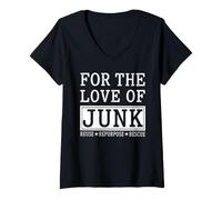 Women's Junk Reuse Repurpose Rescue Upcycling Flea Market Thrifting V-Neck T-Shirt