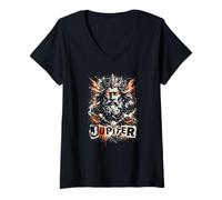 Women's Jupiter the Roman god a Power Mythos Design V-Neck T-Shirt