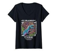 Womens Jurassic Park 1993 Tour Jurassic PARC 2025 V-Neck T-Shirt