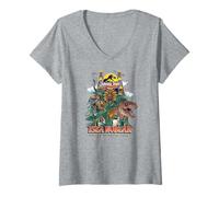 Womens Jurassic Park 30th Anniversary Grand Opening V-Neck T-Shirt