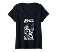 Womens Jurassic Park Isla Nublar T-Rex Roar V-Neck T-Shirt