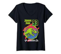 Women's Jurassic Park Retro T. Rex Fossil 93 V-Neck T-Shirt