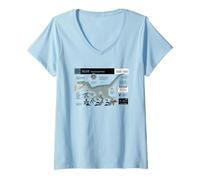 Women's Jurassic World Blue Velociraptor Profile V-Neck T-Shirt